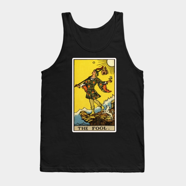 The Fool Tarot Card Tank Top by visionarysea